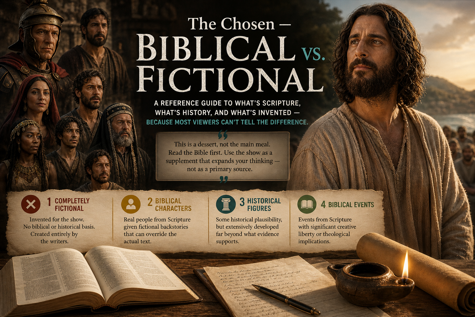 THE CHOSEN BIBLICAL vs. FICTIONAL CHARACTERS